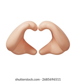 3D Hands Making Heart Shape Icon