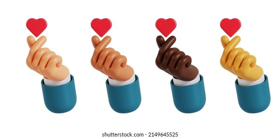 3d Hands Mini Love Gesture Collection