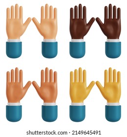 3d Hands Praise Gesture Collection