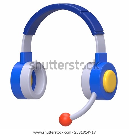 3D headset icon with an attached microphone for voice recording or editing.