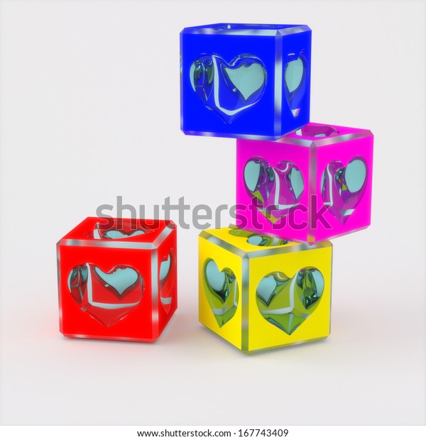 3d Heart Box Design White Stock Illustration 167743409 | Shutterstock