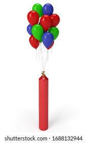 3D Helium Ballon With Helium Cylinder