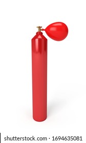 3D Helium Ballon With Helium Cylinder