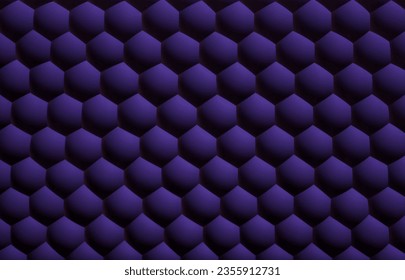 3D hexagonal shapes arranged in a row