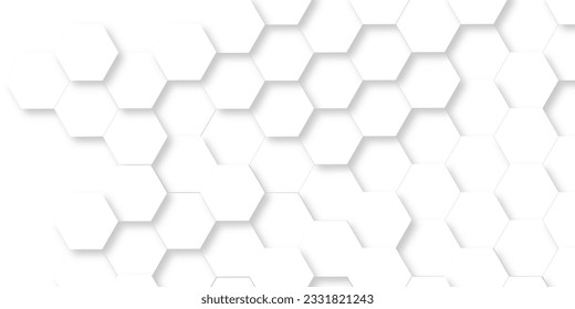 	
3d Hexagonal structure futuristic white background and Embossed Hexagon , honeycomb white Background
