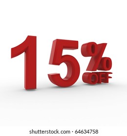 3d High resolution image percent off isolated on white