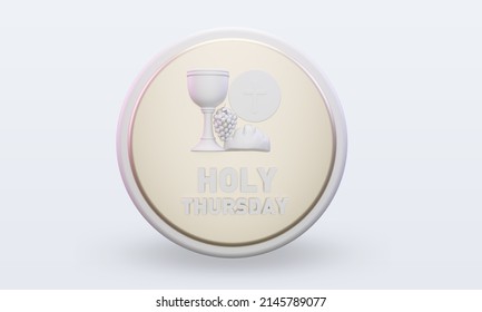 3d Holy Thursday Easter Icon Rendering Front View