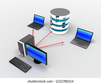 3d home network connected to internet. internet concept.3d illustration