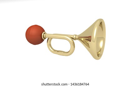3D horn on white background