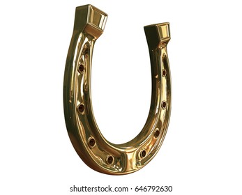 3d Horse Shoe Gold