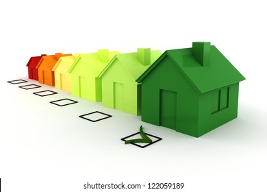 3d House Green Energy Concept