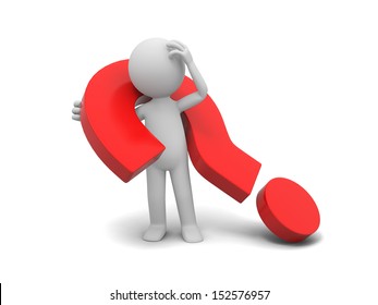 3d Human Character Question Mark Stock Illustration 152576957 ...