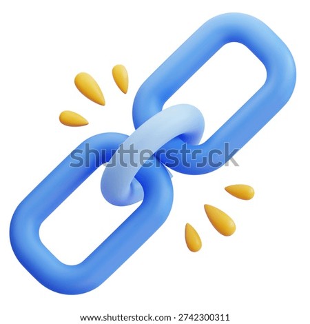 3D Hyperlink Chain Connection Icon