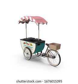 3D Ice Cream Cart Model