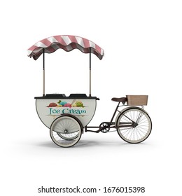 3D Ice Cream Cart Model