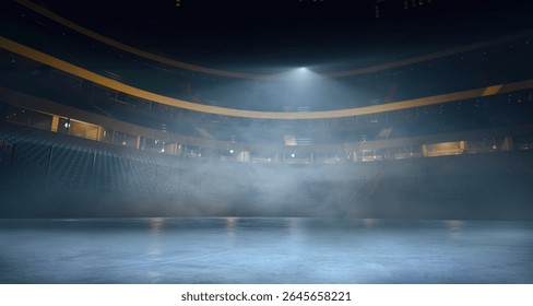 3d Ice stadium. 3-D render. Illustration.
