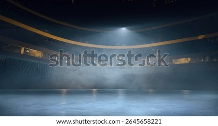 3d Ice stadium. 3-D render. Illustration.