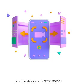 3D Icon 360 degrees, image view
