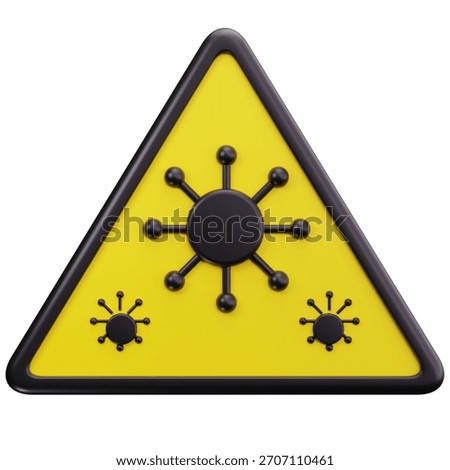 3D Icon Biohazard Triangle Warning