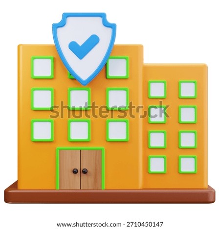 3D Icon Building Property Coverage