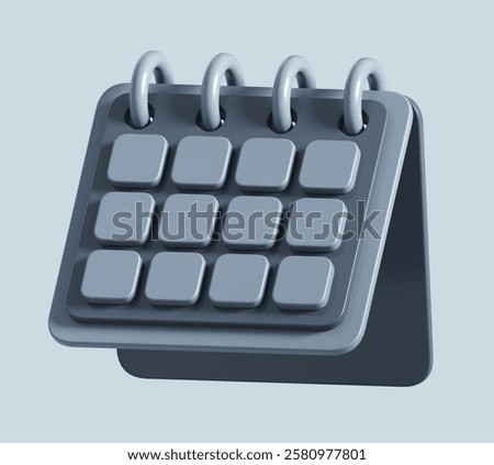 3d icon of calendar. simple 3d illustration	