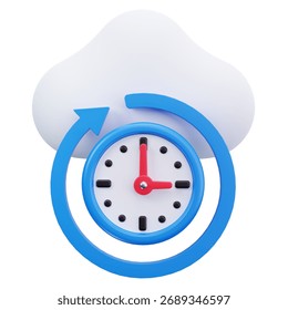 3D Icon Cloud Data Backup