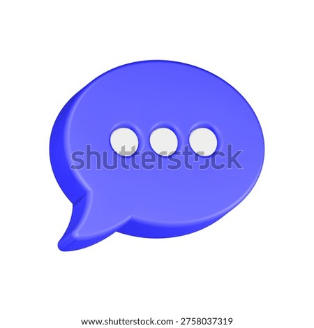 3D icon commonly used to represent chatting, commenting, or messaging. 