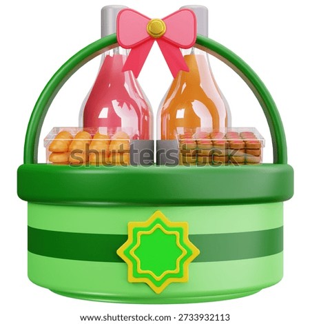 3D Icon Eid Gift Basket