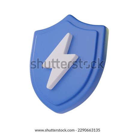3d icon electric security background isolated