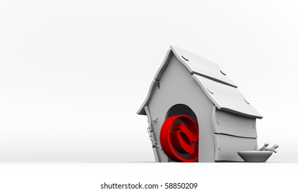 3d Icon Of E-mail , Very Good To Use On Website Or Blog And Not Only. Vibrant Red Color.