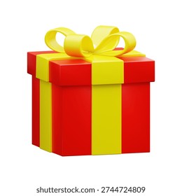 3d icon giftbox illustration present surprise celebration holiday festive shopping suitable for conveying joy, special occasions, and promotional offers