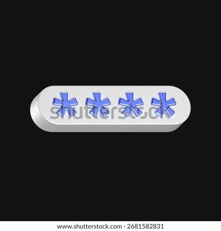 3D icon of hide password 