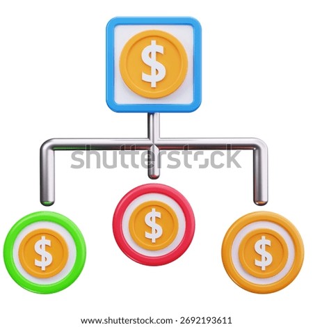 3D Icon Monetary Network System