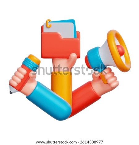 3D icon of Multitasking, symbolizing juggling multiple tasks, communication, and efficiency.