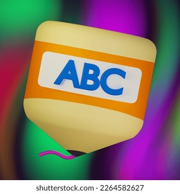 3d icon on a colored background illustration