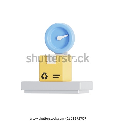 3D icon of package weight