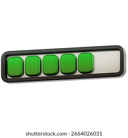 3D Icon of Progress Bar. Efficient scheduling and planning icons to organize tasks, manage time, and boost productivity with visually clear, modern design.