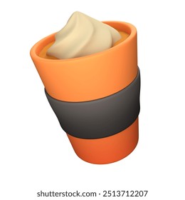 3D Icon Pumpkin Spice Latte Isolated on the White Background - Powered by Shutterstock