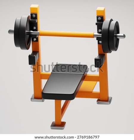 3d Icon Render Bench Press