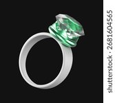 3D ICON OF RING WITH DIAMOND