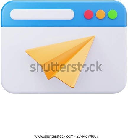 3D Icon Send Email Message