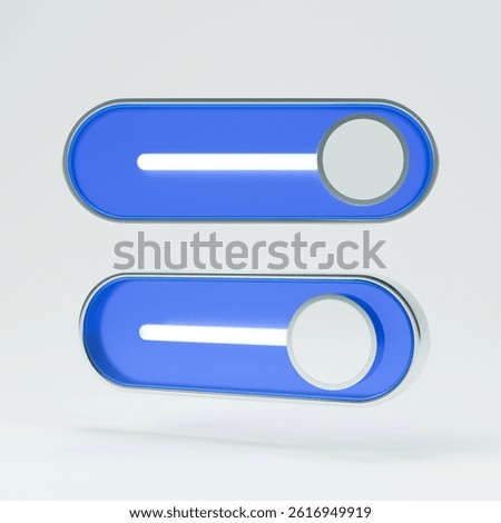 A 3d icon of switch on and off button.