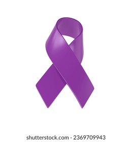 3d icon Violet Ribbon World Pancreatic Cancer day is observed every year in November. Disease in which malignant cells form in the tissues of the pancreas. 3D Illustration - Powered by Shutterstock