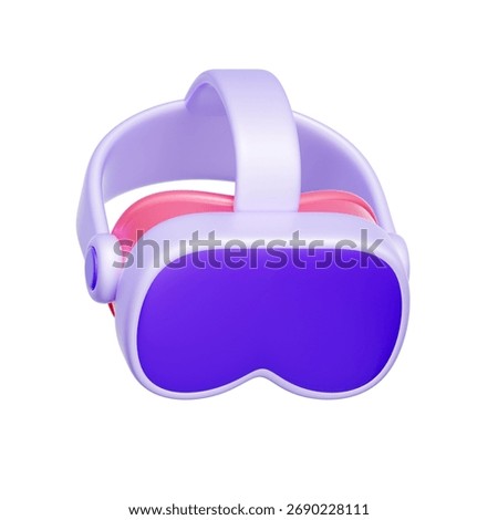 3D icon of a VR headset For virtual reality gaming, immersive 3D simulations, metaverse experiences, and virtual training.