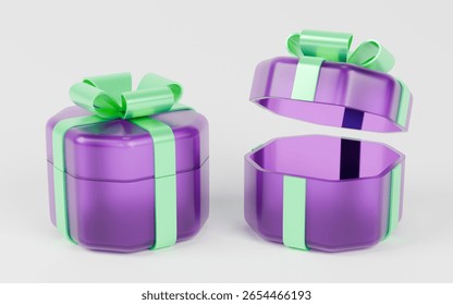 3d icons of gift boxes represents the celebration and festival event concept.