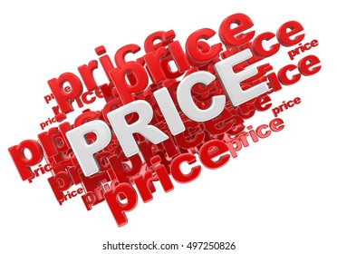 3d Illusration Word Price Image Clipping Stock Illustration 497250826 