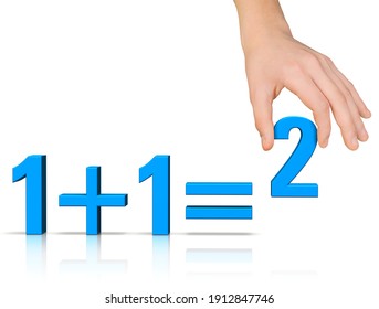 One Plus One Equals Two Images Stock Photos Vectors Shutterstock