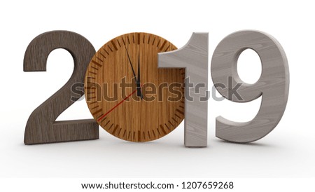 Similar – Creative Year 2019, Saw, 2019 made of wood, pencil, chisel, chisel, pencil