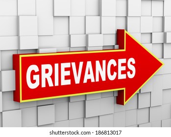 3d illustration of abstract cube wall arrow design concept of grievances