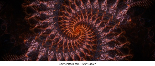 3d Illustration Abstract Fire Whirl Skeleton Background